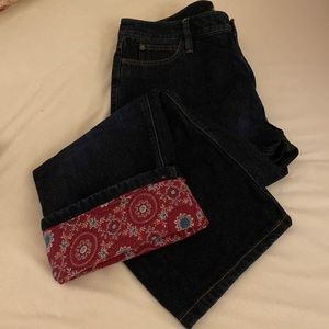 Eddie Bauer Flannel lined jeans